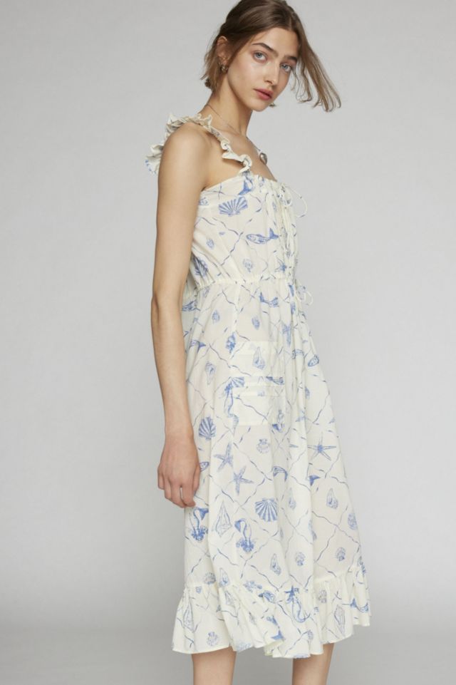 Smocked Nautical Midi Dress #3