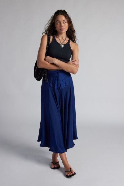 Vanessa Drop Waist Midi Skirt
