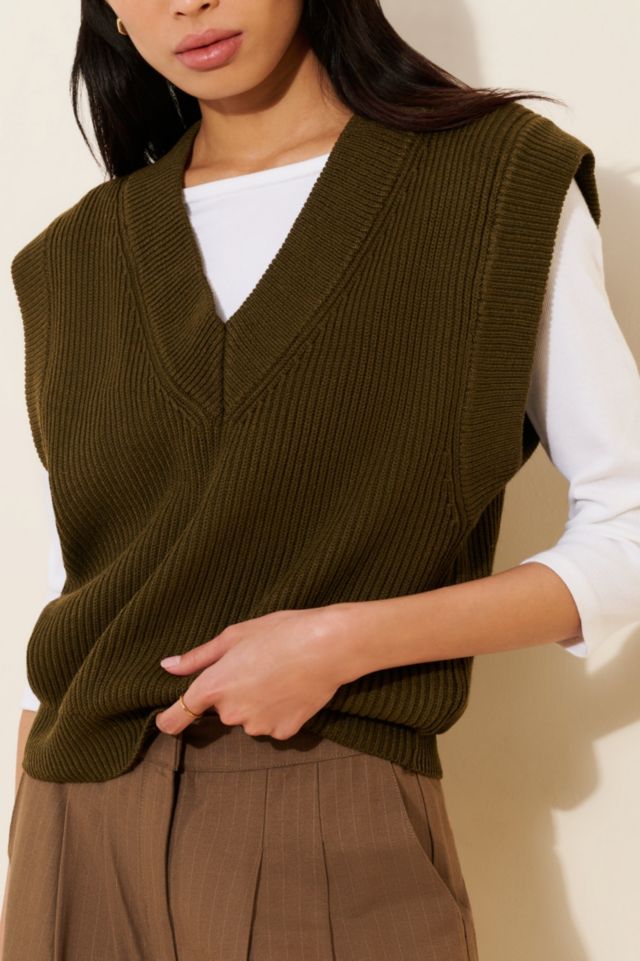 English Factory Oversized Wool Blend Sweater Vest #3