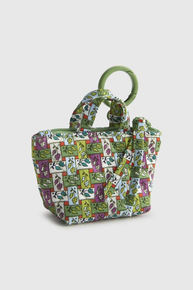 Vera Bradley Quilted Cotton Mini Tote Bag Keychain #1