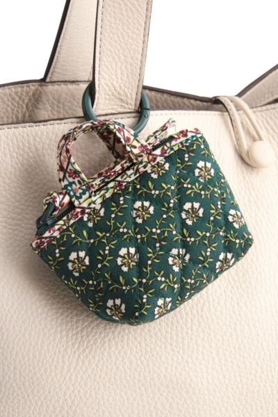 Vera Bradley Quilted Cotton Mini Tote Bag Keychain