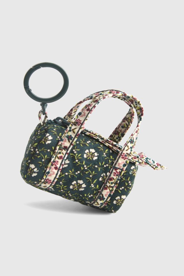 Vera Bradley Quilted Cotton Mini Duffel Bag Keychain #1