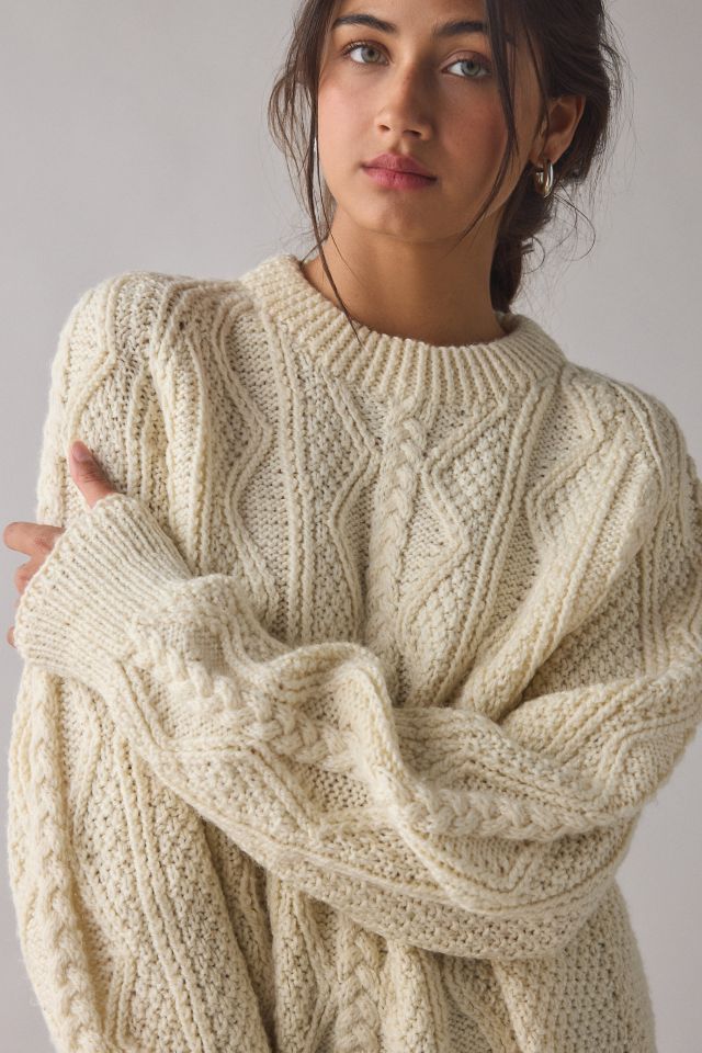 Vintage By UO Chunky Knit Fisherman Sweater #4