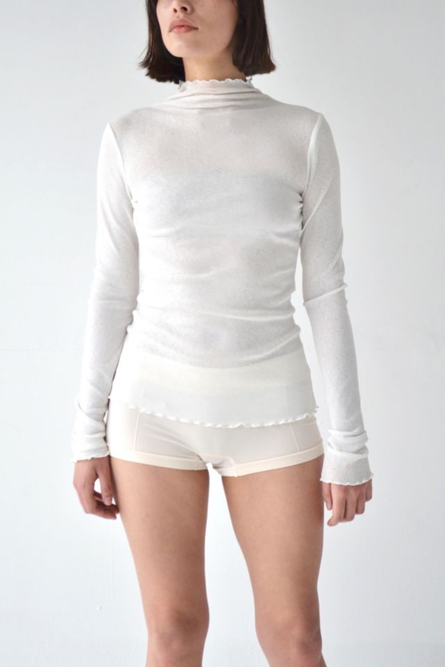 Smucky Tay Sheer Mock Neck Top #1