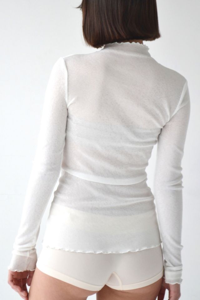 Smucky Tay Sheer Mock Neck Top #3