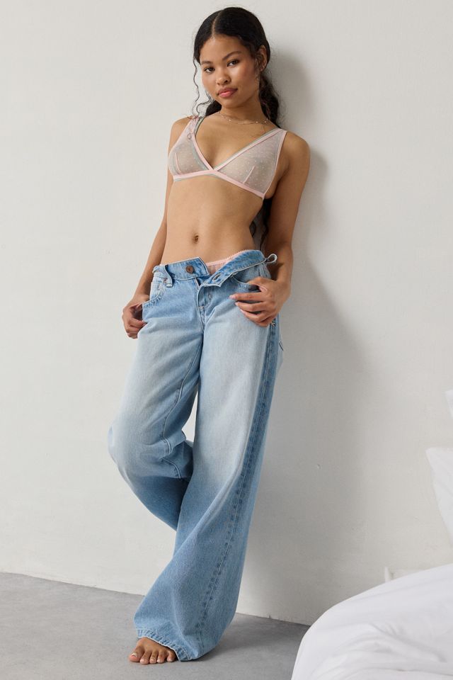 Out From Under Sweet Tease Swiss Dot Mesh Plunge Bralette #1