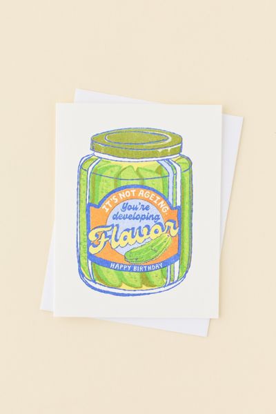 Yellow Owl Workshop Developing Flavor Pickle Birthday Card