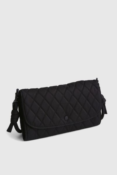 Vera Bradley Quilted Cotton Wildwood Crossbody Wallet In Moonless Night, Women's At Urban Outfitters In Black