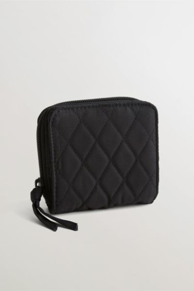 Vera Bradley Quilted Cotton Small Zip Wallet In Moonless Night, Women's At Urban Outfitters In Black