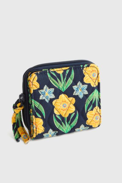 Vera Bradley Quilted Cotton Small Zip Wallet In Daffodils, Women's At Urban Outfitters