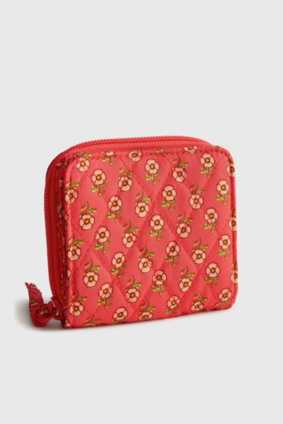 Vera Bradley Quilted Cotton Small Zip Wallet In Tiny Poppies, Women's At Urban Outfitters