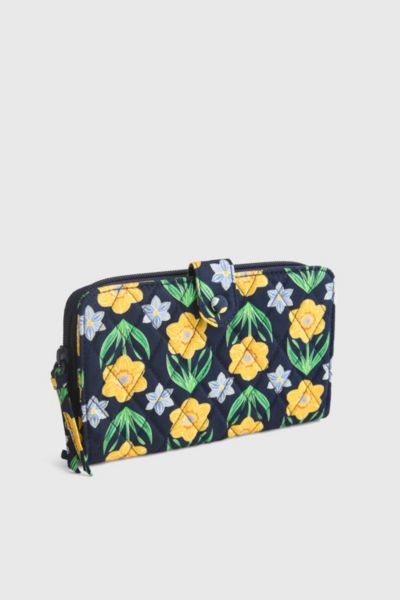 Vera Bradley Quilted Cotton Large Tab Wallet In Daffodils, Women's At Urban Outfitters