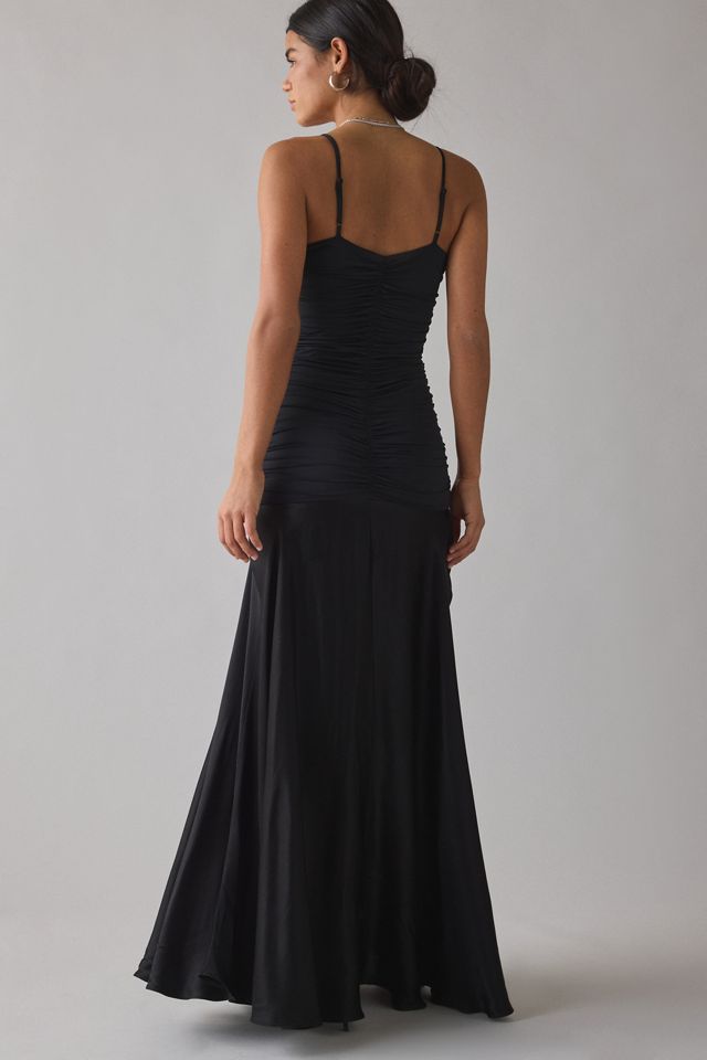 Bardot Lavanda Mixed Media Jersey Knit + Satin Maxi Dress #3