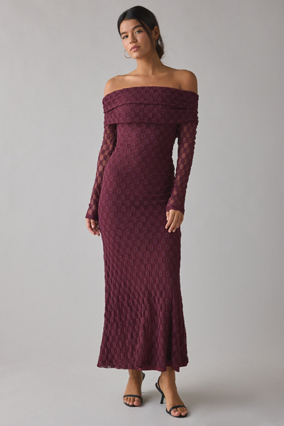chinese dress ladies Boho Red Lace Maxi Dress Red / XL