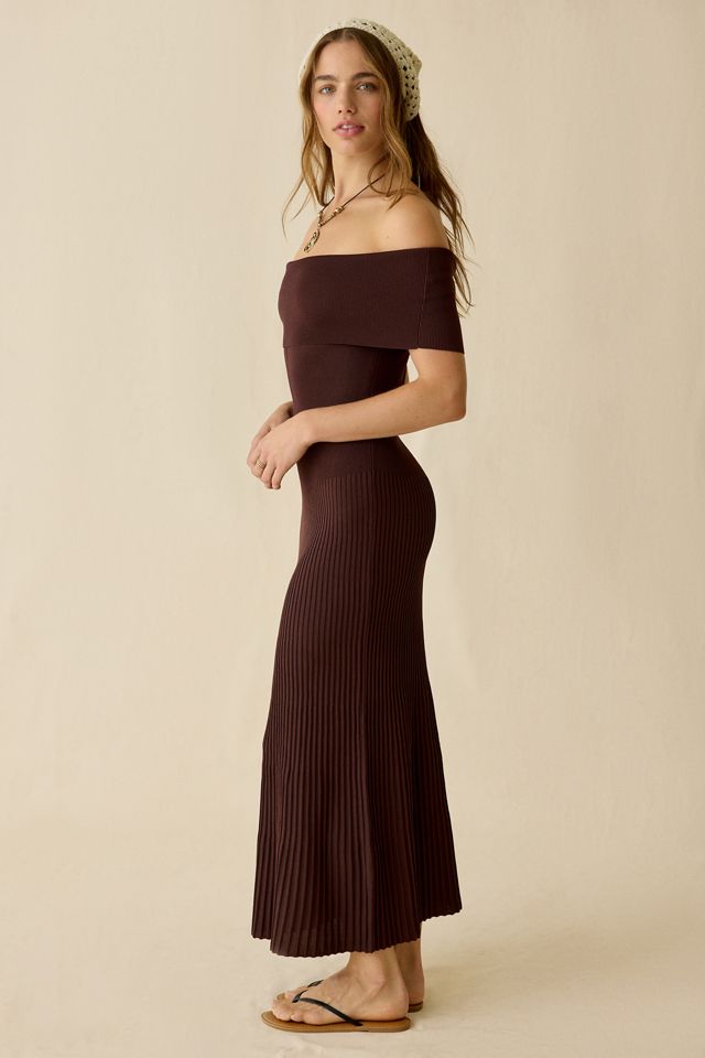bubble knit dress Textured Knit Off the Shoulder Bubble Hem Mini Dress main image 0