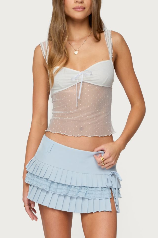 Edikted Yaz Layered Pleated Mini Skort #4