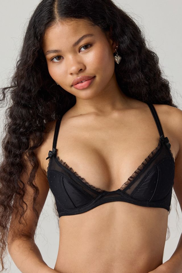 Out From Under Sweet Tease Swiss Dot Mesh Push-Up Bra #1