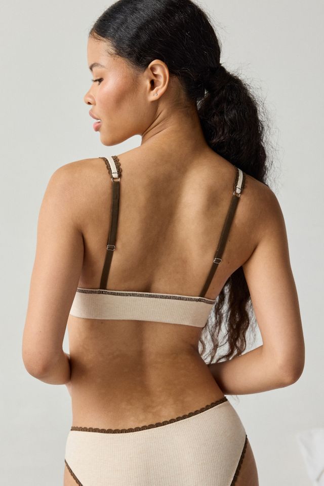Out From Under Josie Waffle Knit Henley Plunge Bralette #2