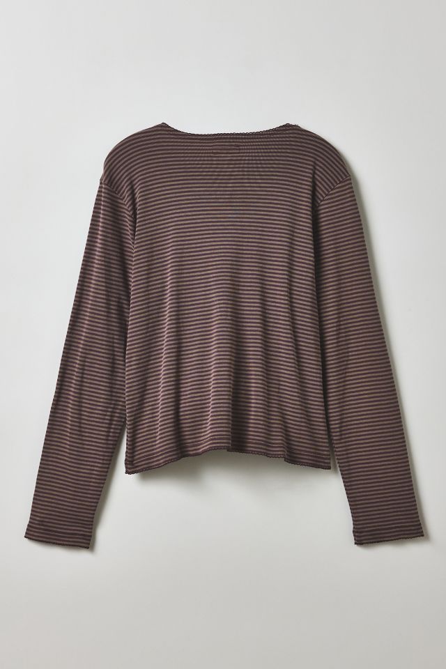 Vintage By Velzy Rewind Graphic Striped Long Sleeve Tee #1