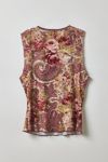 Vintage By Velzy Paisley Garden Wrap-Front Plunge Blouse