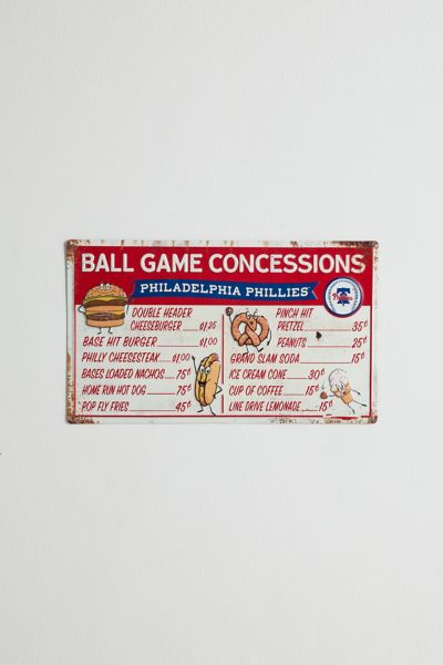 MLB Philadelphia Phillies Concession Metal Wall Sign