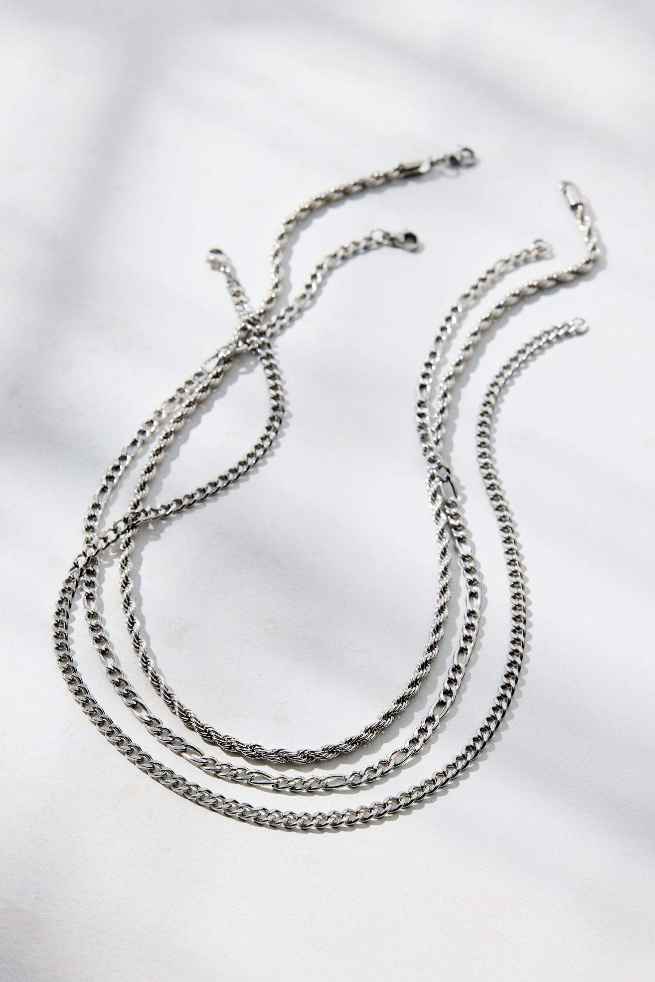 Essential Waterproof Trio Layering Chain Necklace