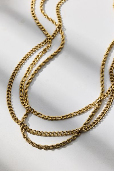Essential Waterproof Trio Layering Chain Necklace