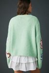 BDG Becca Tea Time Brushed Knit Oversized Cardigan