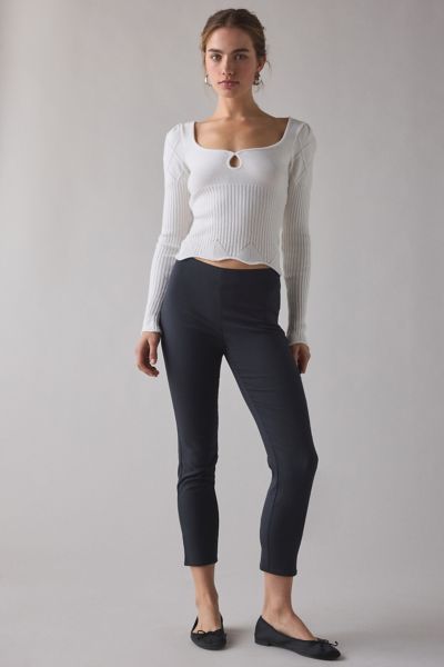 Kimchi Blue Joanie Square Neck Puff Sleeve Cropped Sweater