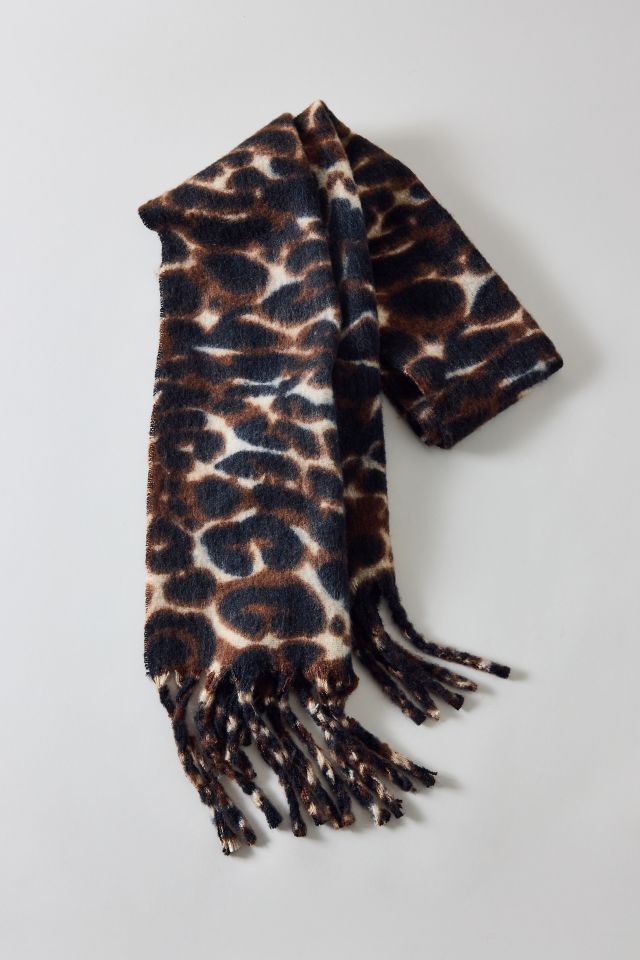 Woven Leopard Pattern Scarf #1