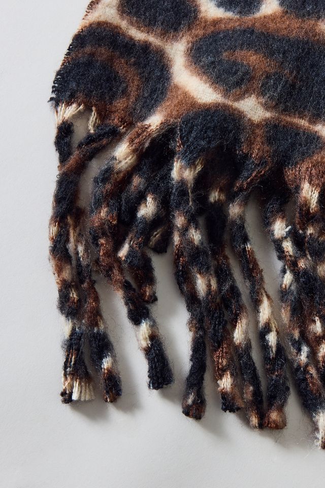 Woven Leopard Pattern Scarf #2