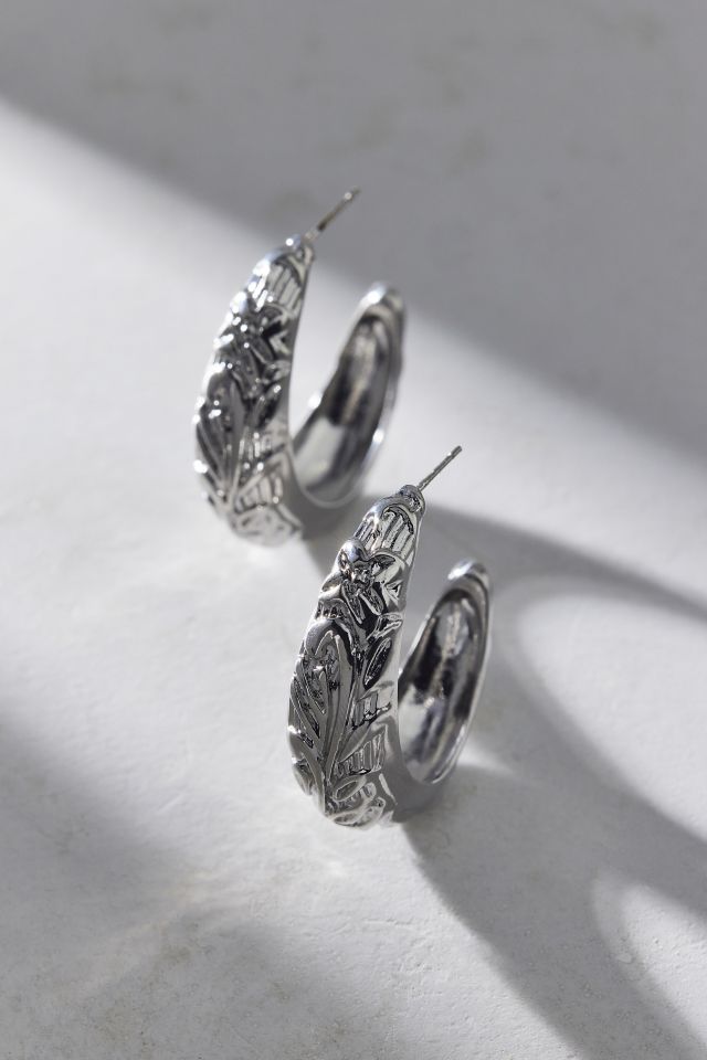 Daphne Etched Hoop Earring #1