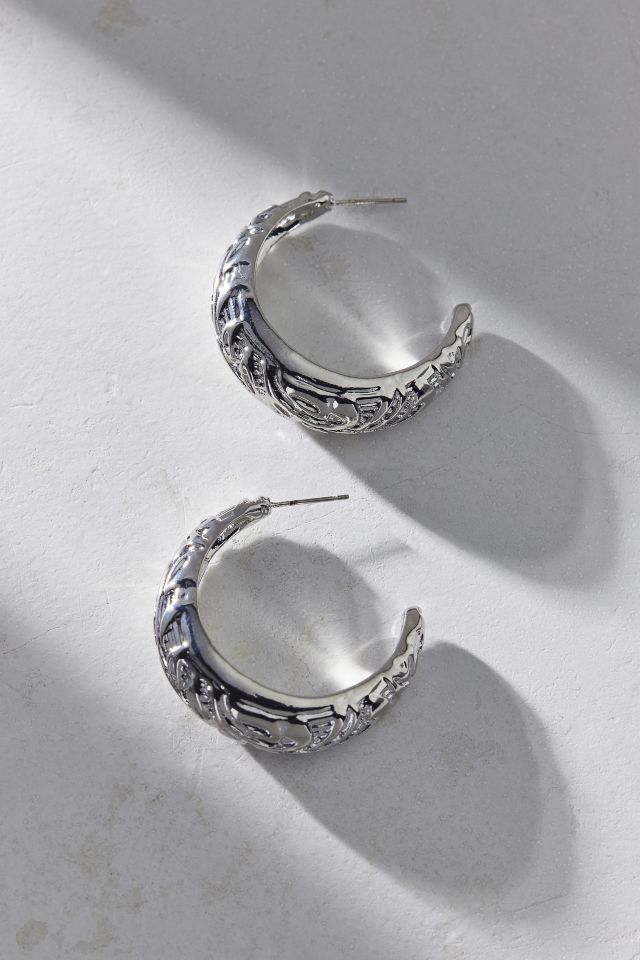 Daphne Etched Hoop Earring #2