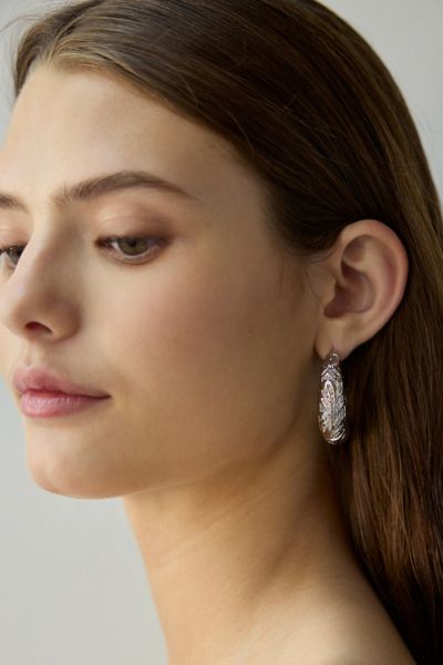 Daphne Etched Hoop Earring