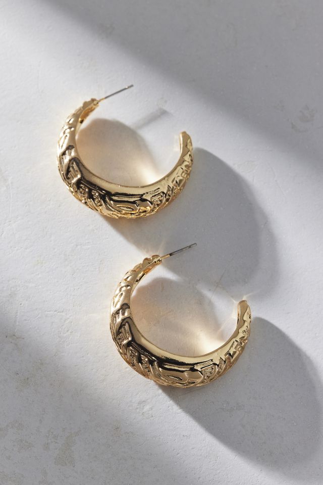 Daphne Etched Hoop Earring #2