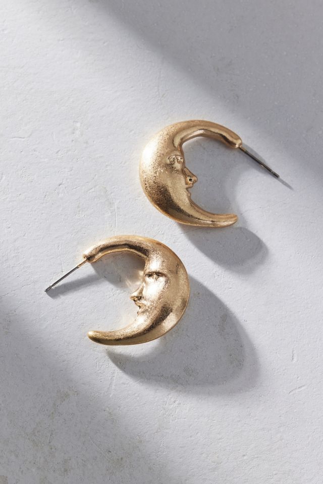 Man In The Moon Hoop Earring #1