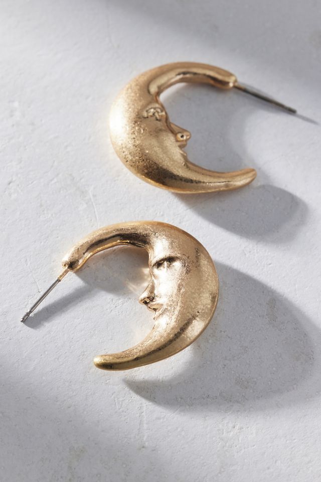 Man In The Moon Hoop Earring #2