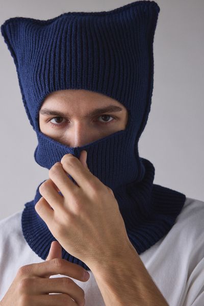 Ombre Knit Adjustable Balaclava Hood