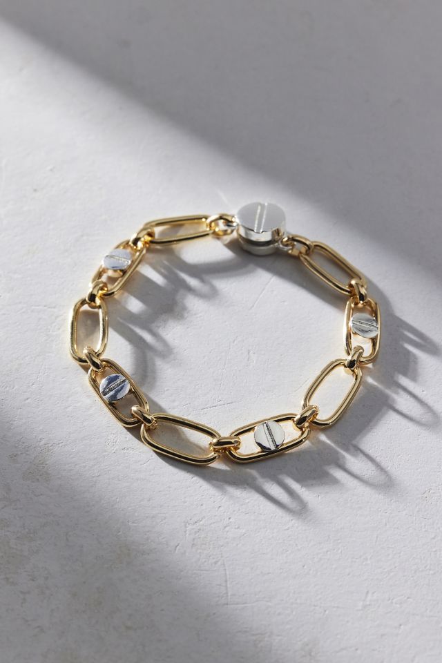 Philippa Mixed Metal Chunky Chain Bracelet #1