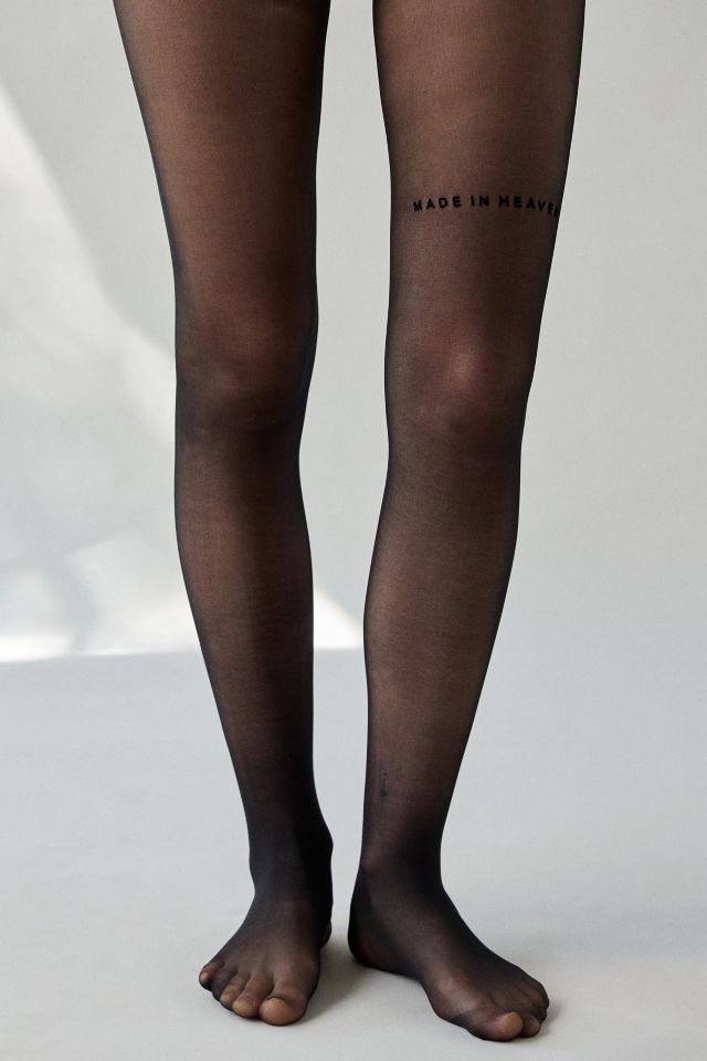 UO Flocked Sheer Tights #1