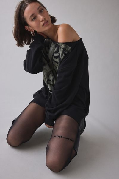 UO Flocked Sheer Tights