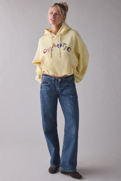 Out From Under Try Me Chaotic Applique Graphic Bubble Hoodie Sweatshirt