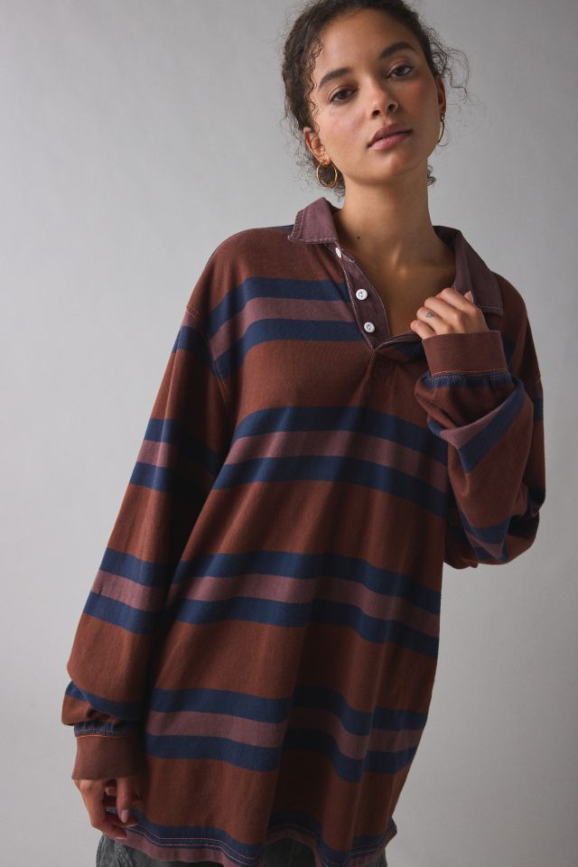 ReMADE By UO Overdyed Oversized Rugby Shirt #2