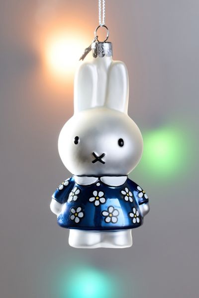 Vondels Miffy Blue Flower Glass Ornament In Blue At Urban Outfitters In Multi