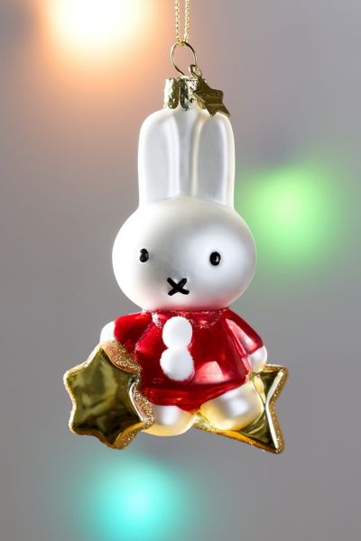 Vondels Miffy On Star Glass Ornament