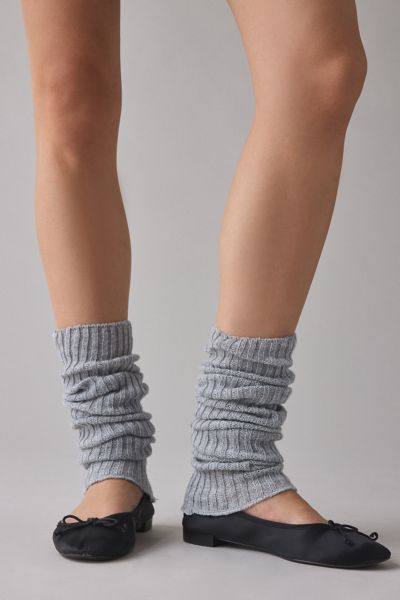 Out From Under Ribbed Knit Leg Warmers In Grey, Women's At Urban Outfitters In Gray