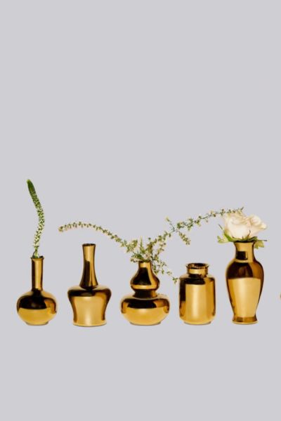 Middle Kingdom Miniature Metallic Milk Jar Vase