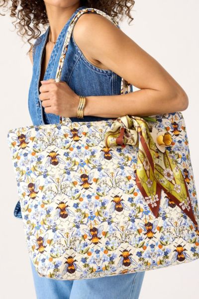 Vera Bradley Quilted Cotton Zip Tote Bag