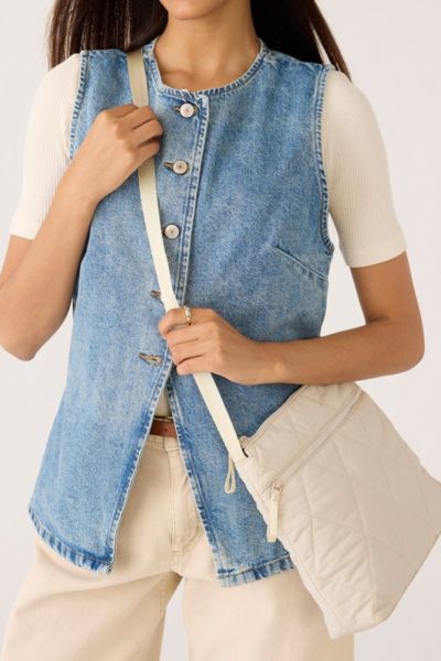 Vera Bradley Quilted Nylon Zip Hipster Bag In Pumice Stone, Women's At Urban Outfitters