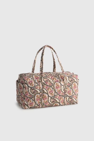Vera Bradley Quilted Cotton Large Duffel Bag In Blooming Paisley, Women's At Urban Outfitters In Multi